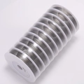 Set of 10 rolls silver 0.38mm stainless steel beading wires for DIY jewelry making - 1.0mm (8m/46g) / Steel Color