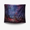 Arazzo foresta incantata nei toni rosa e viola con un antico albero mistico - Gt100024 / 73X95CM (Tessuto spazzolato)