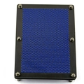 3D Pin Art toy featuring a black rectangular frame with vibrant blue plastic pins inside - Dark Blue