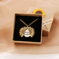 Doppelseitige Sonnenblume In Antikem Gold