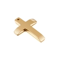 Minimalist golden cross pendant with metallic luster for necklace DIY projects - Style B Gold (KLJ503-Z)