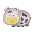 Cute cow shaped divided bamboo fiber kids dinner plate measuring 25.9x19.2x2.8cm - 041 Cow Plate