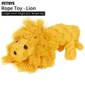 Detailed view of lion-shaped pet rope toy with size dimensions 20cm by 8cm - Knot Animal Series Lion