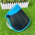 Sky blue sun visor hat with black face shield and M Sport embroidery for outdoor use - M (56-58cm) / Aquamarine