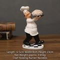 Statue de chef cuisinier en résine avec bol de ramen et socle damier 23cm - Chef de ramen