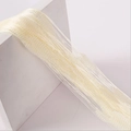 Beige mesh fringe heart curtain closeup showcasing detailed string texture and finish - 1m Width * 2m Height / Beige