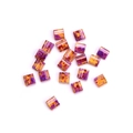 Square orange and purple marble pattern Tila glass beads for DIY jewelry making - BKN-6 (Orange Purple Marble)