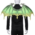 Ali di drago con sfumatura verde e gialla in tessuto non tessuto per Halloween e Cosplay - Verde