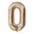 40-inch rose gold foil balloon in the shape of number zero for birthday party decor - Rose Gold