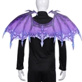 Adult purple non-woven dragon wings prop for Halloween cosplay with lightning pattern - Purple