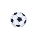 Spilla da calcio classica bianca e nera con bordo in argento per borse di jeans - Stile Calcio (C1786-2)