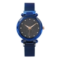 Orologio donna cielo stellato di lusso con cinturino magnetico milanese blu e diamanti - Blu