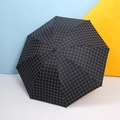 Minimalist black and white checkered sun umbrella with UV protection coating - Black Checkerboard
