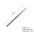 Foldable stainless steel chopsticks with 23cm unfolded and 11.5cm folded length - Folding Chopsticks