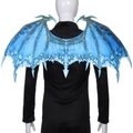 Ali di drago blu in tessuto non tessuto per costumi di Halloween e cosplay adulti - Blu