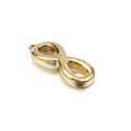 Colgante infinito dorado de acero inoxidable para la creación de joyas artesanales - Dorado