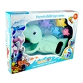 Gioco da bagno squalo con pesciolini colorati in confezione per bambini piccoli - Pinza Leone Marino