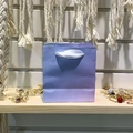 Elegant purple gradient gift bag with white satin handles and motivational quote - Gift Bag / Pink Blue Gradient