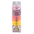Set di 10 fermagli per capelli con fiocco unicorno arcobaleno su scheda display - Fantasie Assortite Stile 2