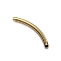 Polished gold stainless steel curved tube bead connectors for DIY jewelry making - Gold Curved Tube Style(KLJ251-Z)