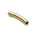 Colgante de tubo curvo de acero inoxidable 304 pulido para creación de joyas DIY - Dorado (KLJ240-Z)