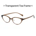 Gafas de luz azul TR90 ojo de gato con montura de color té transparente - Té Transparente