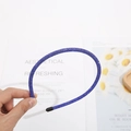 Sparkling blue rhinestone headband with slim frame and comfortable end tips - Blue