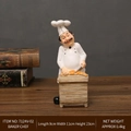 European Bread Chef resin figurine ornament for kitchen and cafe decor 9x11x23cm - Bread Chef