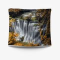 Square pillowcase featuring a golden forest waterfall digital print for home decor - Gt110127 / 73X95CM (Brushed Fabric)