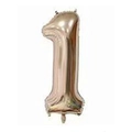 40 inch rose gold number 1 foil balloon for birthday party decorations and celebrations - 1 / Rose Gold