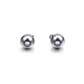 Minimalistische Kugelohrstecker aus massivem Edelstahl mit poliertem Silber-Finish - Massiv 10mm