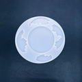 Translucent circular silicone world map resin mold for DIY coastal coasters making - Round Sea Wave Coaster Mold