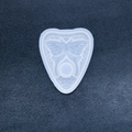 Translucent butterfly silicone mold for resin pendants on a dark blue background - Mirror Butterfly Pendant Mold / Semi-transparent White