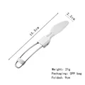 Foldable stainless steel butter knife for outdoor camping with 15.5cm extended length - Folding Knife