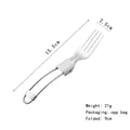 Foldable stainless steel camping fork, portable silver utensil for outdoor travel - Folding Fork