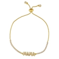 Verstelbare gouden MAMA-armband met fonkelende kristallen en elegant tennis-ketting ontwerp - Stijl A-MAMA Letter