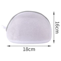 White sandwich mesh bra laundry bag with 3D structure and zipper, 16x18cm size - Nordic Gray Shell