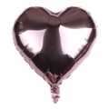 18 inch rose gold heart shaped foil balloon with metallic finish for party decorations - Rose Gold