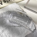 Transparente quadratische Haarklammer aus Acryl 10cm auf minimalistischem Hintergrund - 5# Transparent