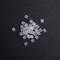 Transparent rectangle TILA beads with stripe texture and double holes for DIY jewelry - 5x5x1.9mm / Striped Transparent (Large)