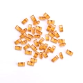Amber transparent TILA brick beads with two holes for DIY jewelry making - Transparent Gold (Medium)