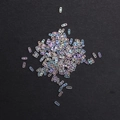 Rainbow AB double-hole glass Tila beads for DIY jewelry making on black background - 5x1.2x1.9mm / Iridescent Rainbow (Small)