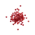 Transparent red Tila glass beads with double holes for DIY jewelry and crafts - Transparent Deep Red (Large)