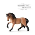 Realistic brown Lusitanoma horse model toy with black mane for kids, size 13x10.5cm - Lusitano Horse (PL127-091)