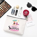 Sommer Kosmetiktasche aus Baumwolle mit Surf-Motiv und Reißverschluss für Reisen - Stil A (Surfer)