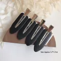 Set of 4 black seamless duckbill hair clips for styling, 5.7x1.7 cm matte finish - DS0531 Black 4pcs Set