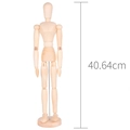 Artistic 40cm wooden mannequin with adjustable joints for drawing and sketch poses - 16 Inch Wooden Mannequin (40.64cm)