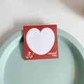 Biglietto adesivo con grande cuore bianco e grafica ciliegia con I CHERRY YOU - Cuore Rosso Ciliegia