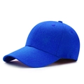 Classic cotton baseball cap in royal blue color with adjustable strap and curved brim - Sapphire Blue