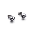 Klassische silberne Kugel-Ohrstecker aus Edelstahl für einen minimalistischen Modestil - Massiv 8mm